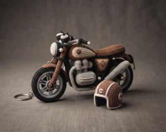 Crochet Motorcycle Pattern, Motorcycle Amigurumi PDF, Crochet Bike Pattern, Mini Motorcycle Crochet, Biker Gift Pattern