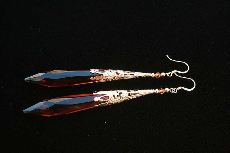 Topaz Crystal Glass Chandelier Diva Shoulder Duster Statement Etsy