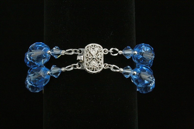 Blue Crystal Bracelet Perfect for Wedding or Special Occasion Two