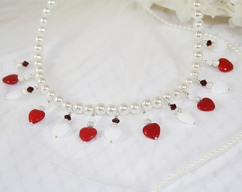 Red Sweet Heart Necklace Gift for Her