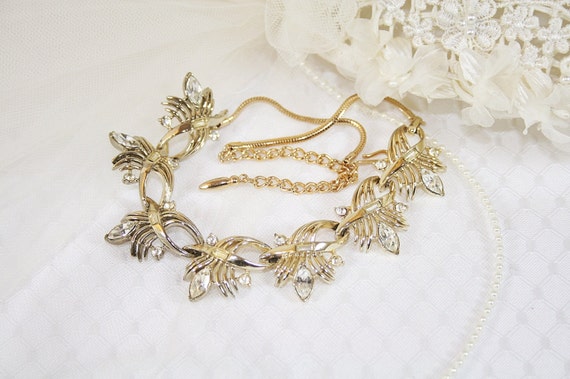 Stunning Sparkly 1960s Coro Art Deco Style Neckla… - image 1