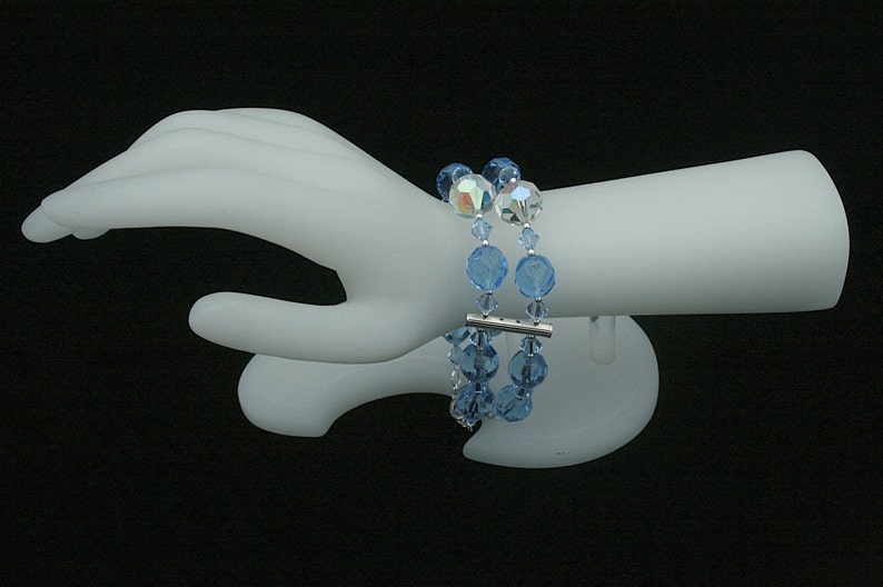 Blue Crystal Bracelet Perfect for Wedding or Special Occasion Two