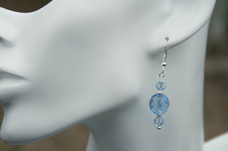 Blue Crystal Earrings Swarovski Crystal Earrings Handcrafted Wedding ...