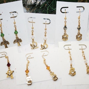 Jewelry Advent Calendar Goldtone Earring 12 Days of Christmas Jewelry ...