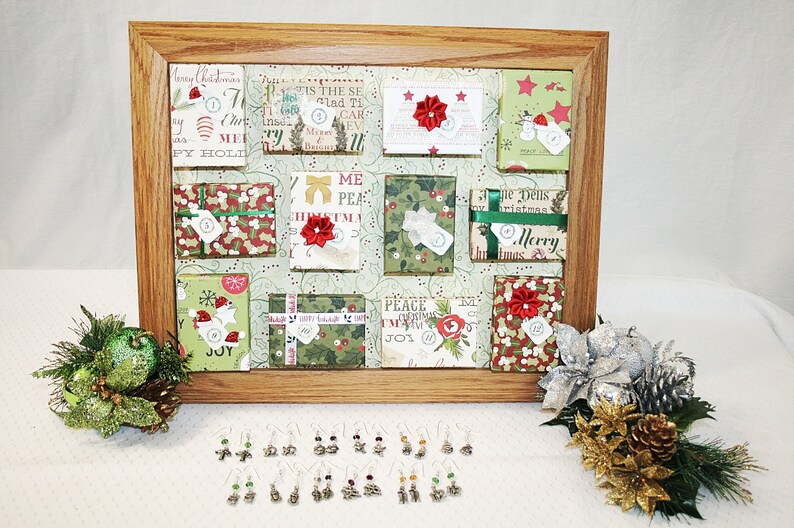 Jewelry Advent Calendar Christmas Earring Advent Calendar 12 Etsy