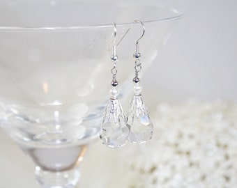 Swarovski Crystal Drop Earrings Vintage Swarovski Crystal Wedding Earrings  Perfect for Any Occasion