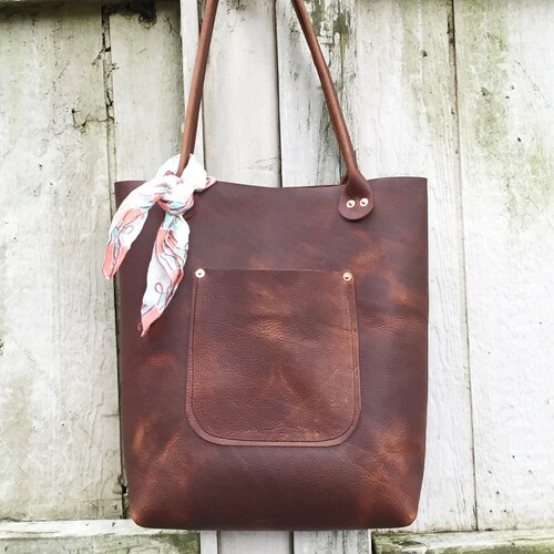 Leather Porter Tote | Leather Tote | Zippered Bag | | Leather Bag