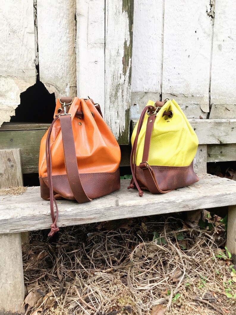 bucket backpack purse