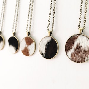 Cowhide Necklace | Cowhide Jewelry | Ready To Ship Handmade in North Carolina Yellowstone Ranch Style