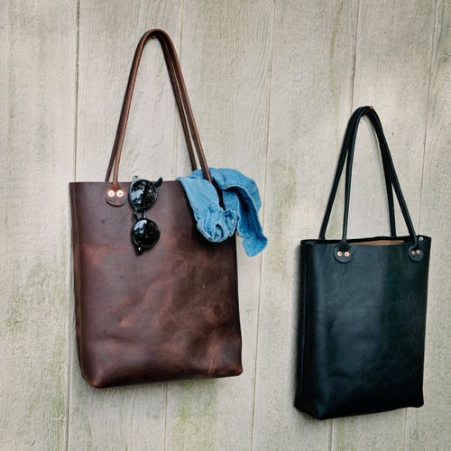 Leather Porter Tote | Leather Tote | Zippered shops Bag | | Leather Bag | Brown Leather Tote | Carmel | Camel Leather | Black | Leather Totes