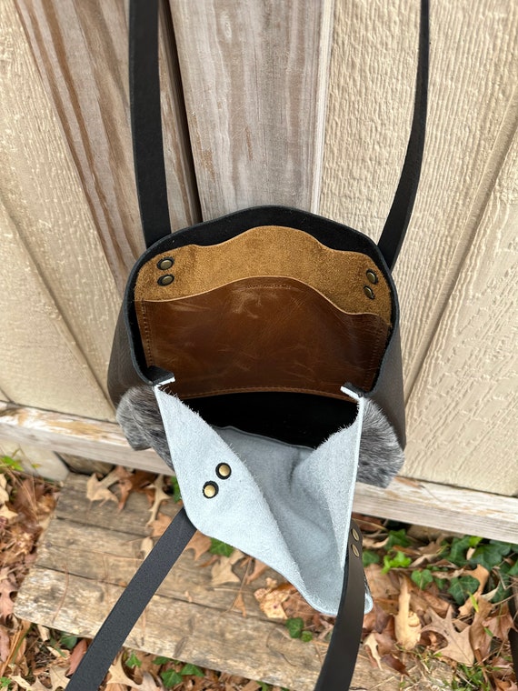 DEVOA　Hand made bag cow leather Handmade Cowhide and Leather Tote - Multiple Options - Made