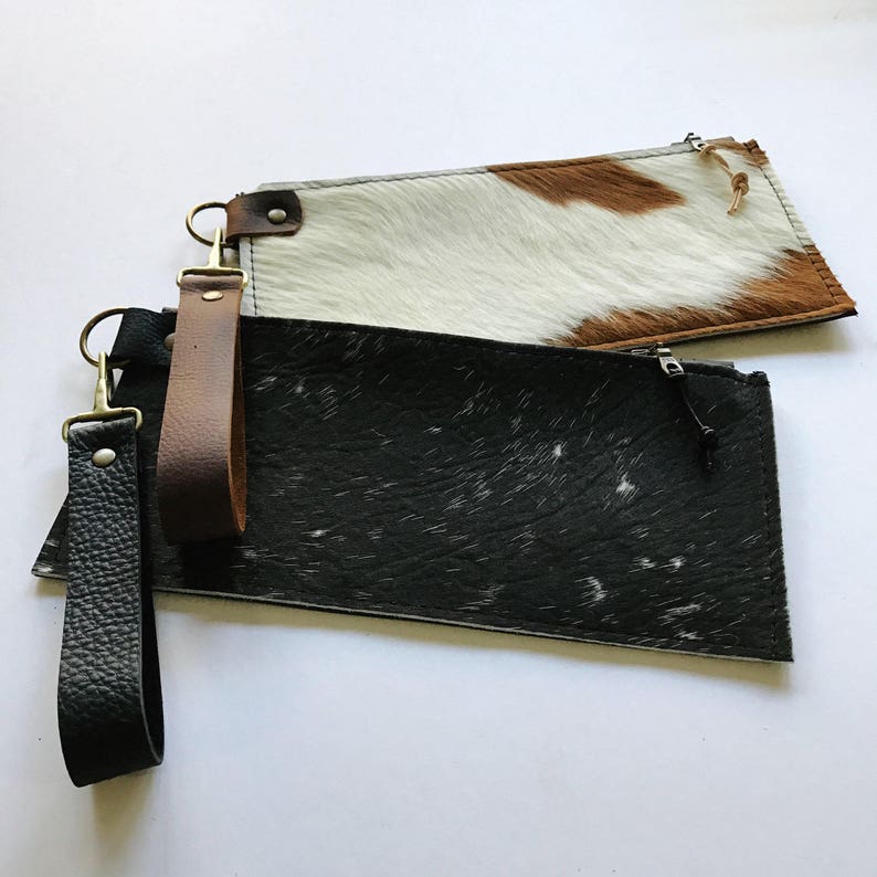 leather checkbook wallet with zipper