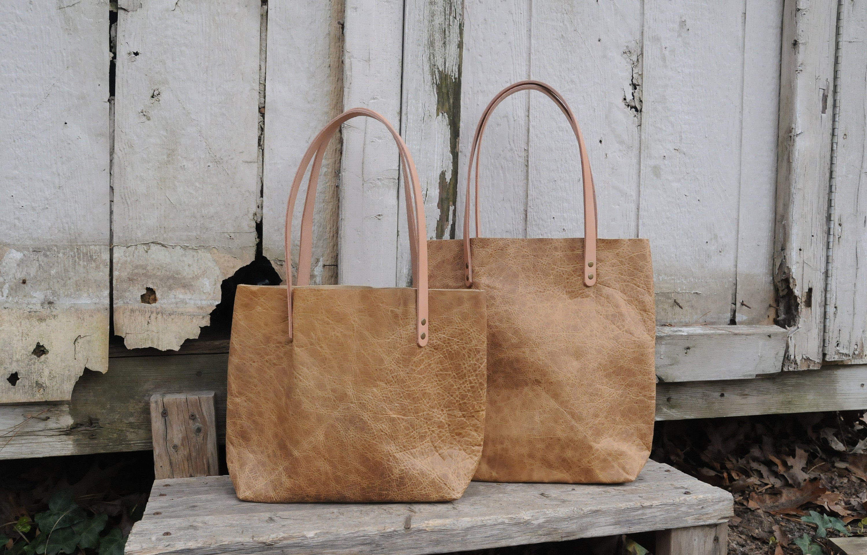 Camel Leather Tote - Etsy