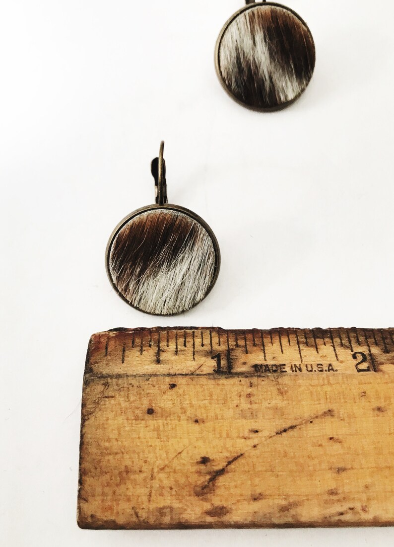 Cowhide Earrings Cowhide Jewelry Leather Earrings Ready Etsy