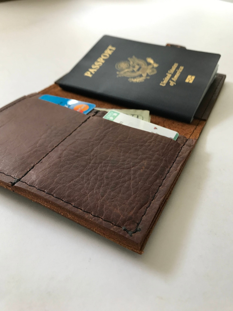 Leather Passport Wallet Passport Cover Hawks and Doves - Etsy