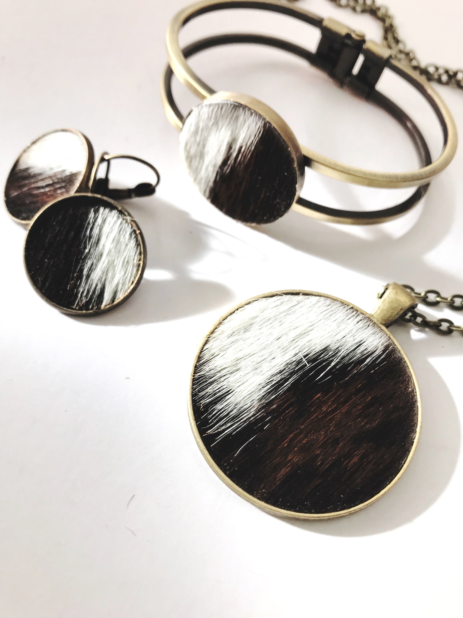 Cowhide Bracelet Cowhide Jewelry Ready to Ship Etsy