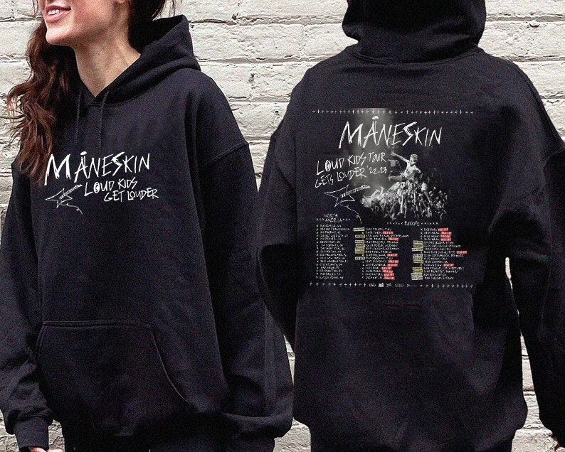 Discover Maneskin Europe Tour 2023 Zweiseitiges Hoodie