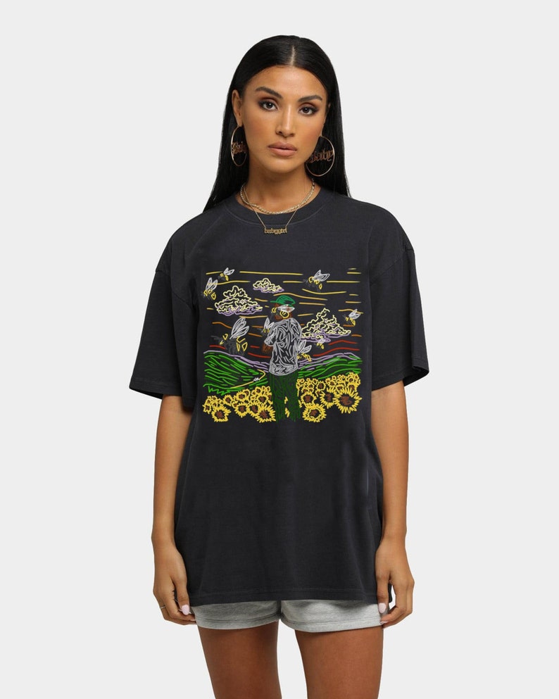 Vtg Flower Boy Album Y2k Aesthetic Inpsired Tee image 2