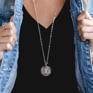 Monogram Crystal Necklace - Long Chain – Be Monogrammed