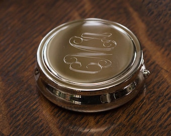 Personalized Pill Box, Monogram Pill Organizer, Pill Case, Pill Holder, Pill Container- Engraving Included