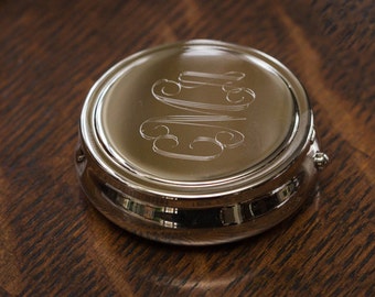 Personalized Pill Box, Monogram Pill Organizer, Pill Case, Pill Holder, Pill Container- Engraving Included