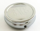 Personalized Travel Pill Box, Monogram Pill Organizer, Custom Pill Case, Personalized Pill Holder for Her, Engraving Included