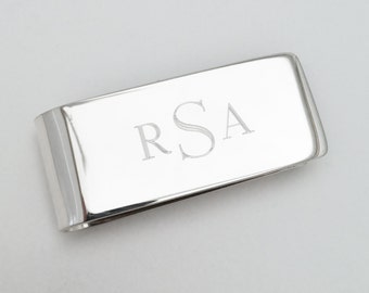 Silver Money Clip Etsy - sterling silver money clip monogram engraving included