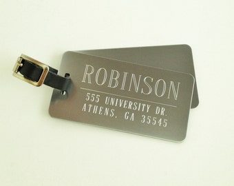 Personalized Luggage Tags Set of Two