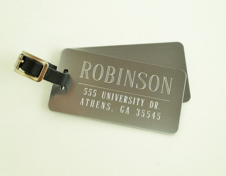Personalized Luggage Tags Set of Two Etsy
