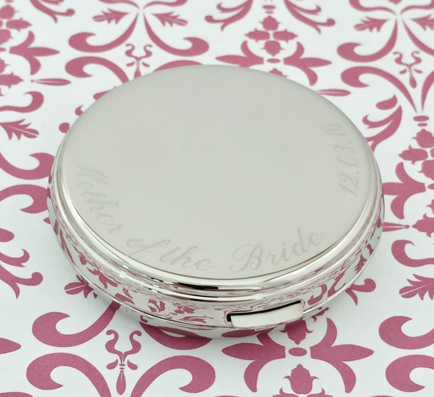 Engraved Compact Mirror Personalized Bridesmaid Mother of Etsy
