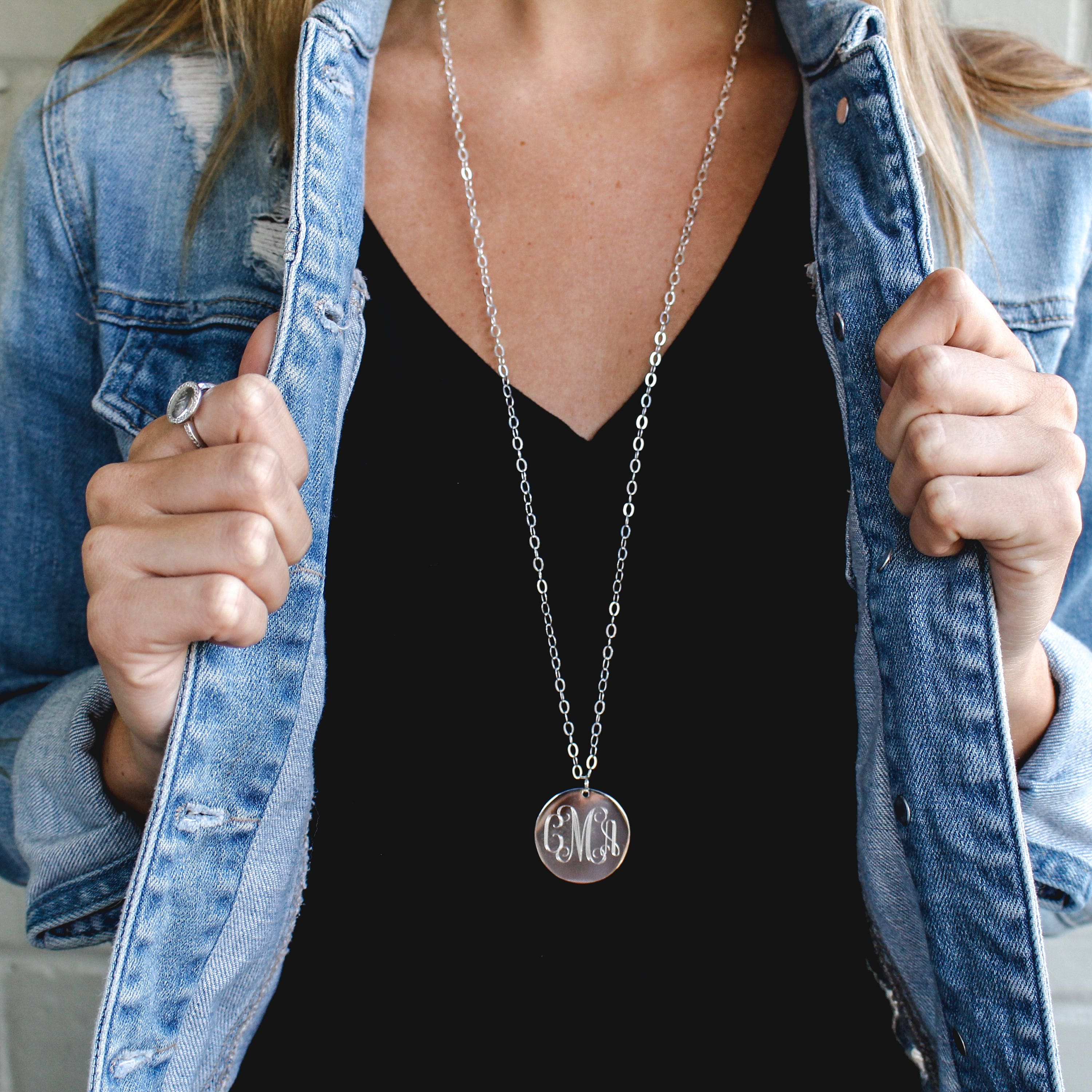 Long Monogram Necklace