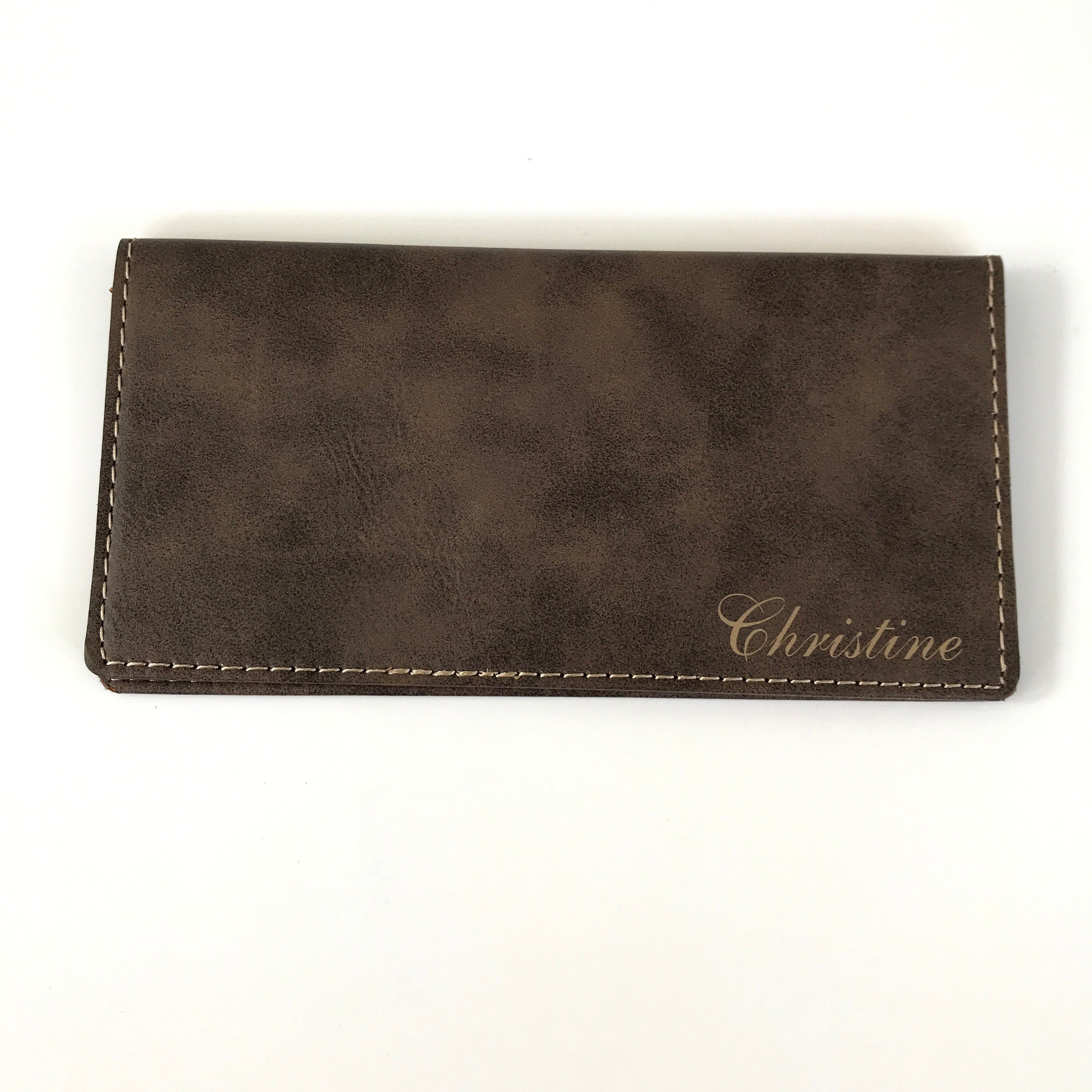 Business Checkbook Cover Personalized in Faux Leather for Men Etsy.de