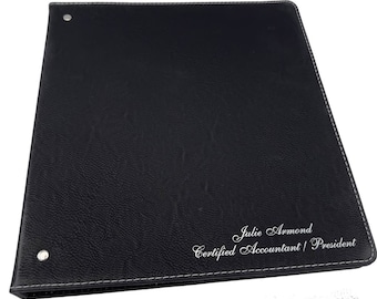 Custom 3 Ring Binder 1" Wide with Custom Writing Available in Four Colors Custom Engraved