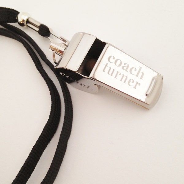 Monogram Coaches Whistle Engraved Teacher Team Present