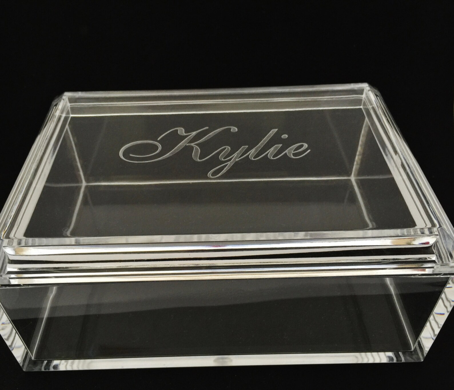 Jewelry Box Personalized Monogram Jewelry Box Acrylic Box Etsy