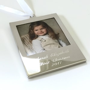 Personalized Photo Ornament First Christmas 2022,   Personalized Photo Ornament for Family for Kids Stocking Stuffer, Wedding Ornament