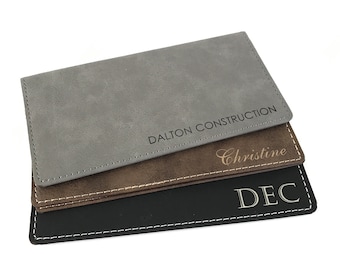 Personalized Checkbook Cover,  Engraved Checkbook Holder, Leather Check Wallet, Gift for Woman, Custom Checkbook Case, Gift for Her