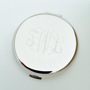 Graduations Gift - Compact Mirror Engraved Monogram Mirror Engraving on One Side Included in Price