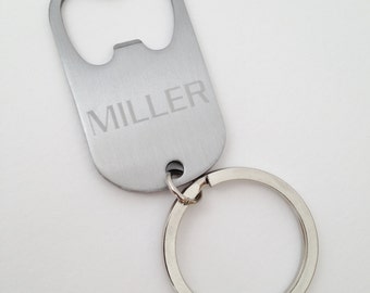 Groomsmen Gift - Keychain Bottle Opener Engraved Personalized