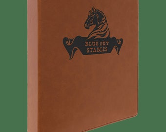 Personalized Custom Logo 3 Ring Binder 1" Wide with Custom Inscription Available in Four Colors Custom Engraved Event or Organization