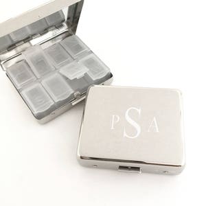 Monogram Pill Box, Personalized Pill Box, 7 Day Pill Box, Monogram Pill Organizer, Small Pill Box, Pill Holder