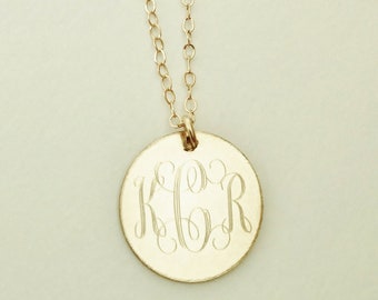 Graduation Present Gold Filled Monogram Necklace