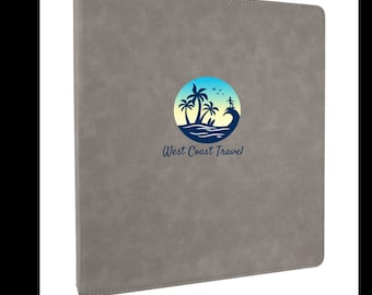 Custom Full Color Logo 3 Ring Binder 1" Wide Available in Four Colors Custom Engraved Event, Organization or Company