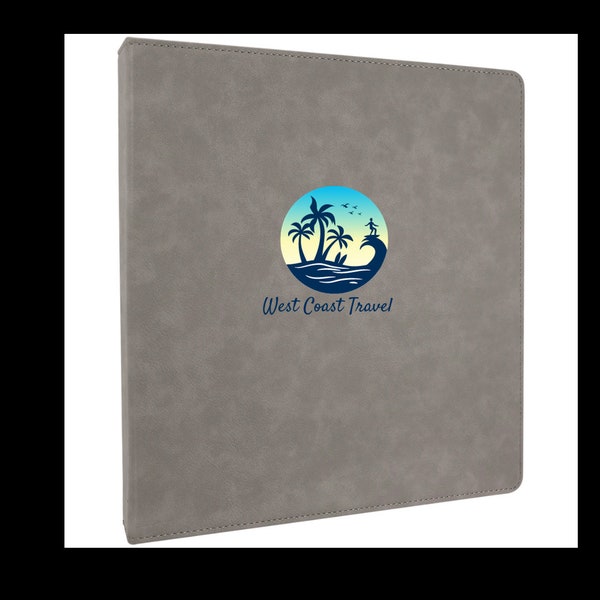 Custom Full Color Logo 3 Ring Binder 1" Wide Available in Four Colors Custom Engraved Event, Organization or Company