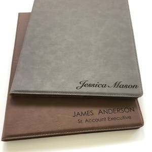 Personalized Portfolio with Notepad, Custom Padfolios, Personalized Portfolio for Men, Coworker Gift Custom Engraved