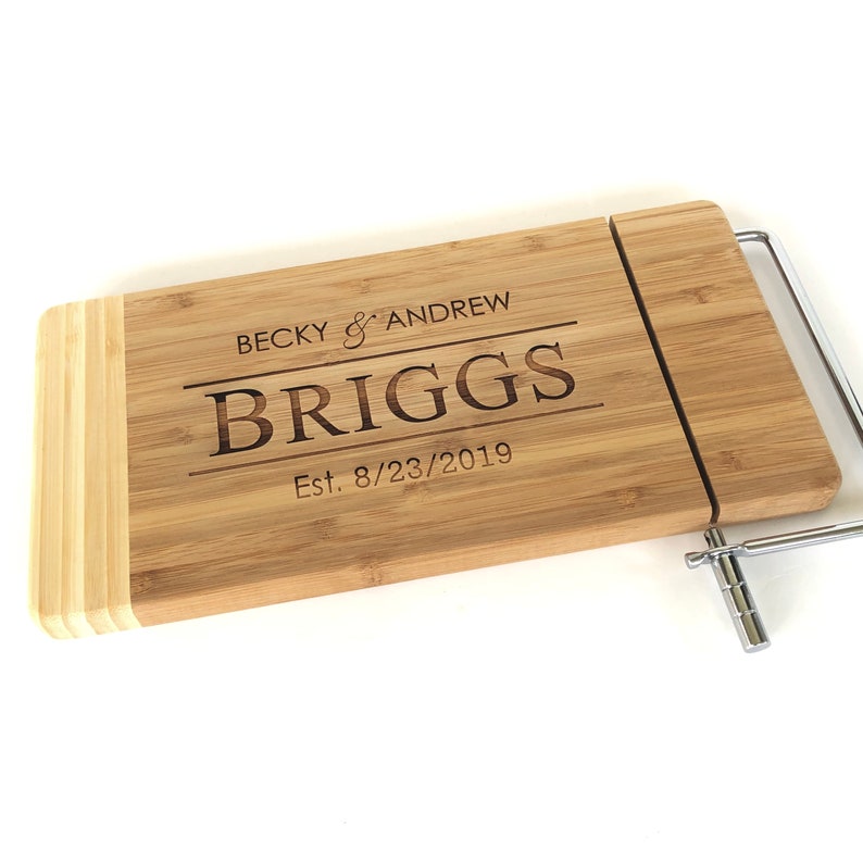 Custom Cheese Board Cheese Slicer in Bamboo for Wedding Gift Etsy