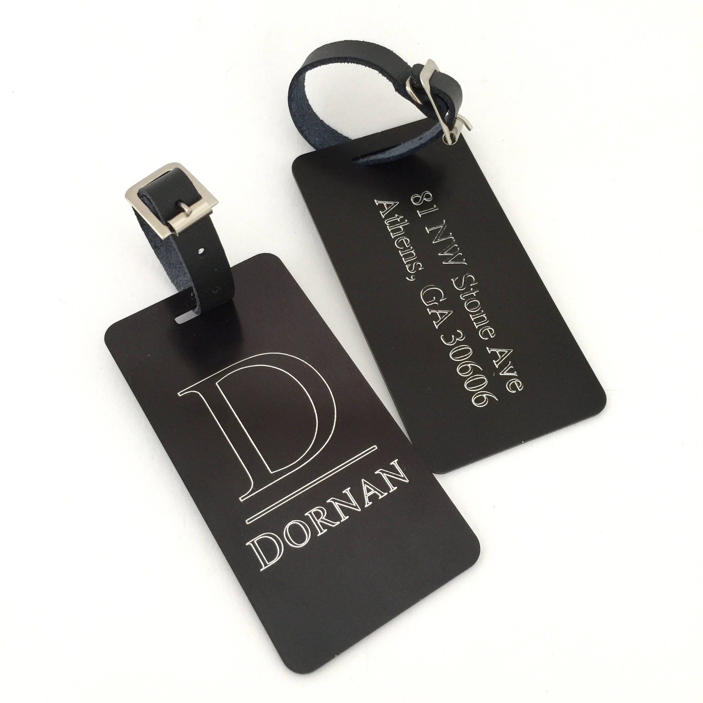 Personalized Metal Luggage Tags Set of 2 in Your Choice of Etsy