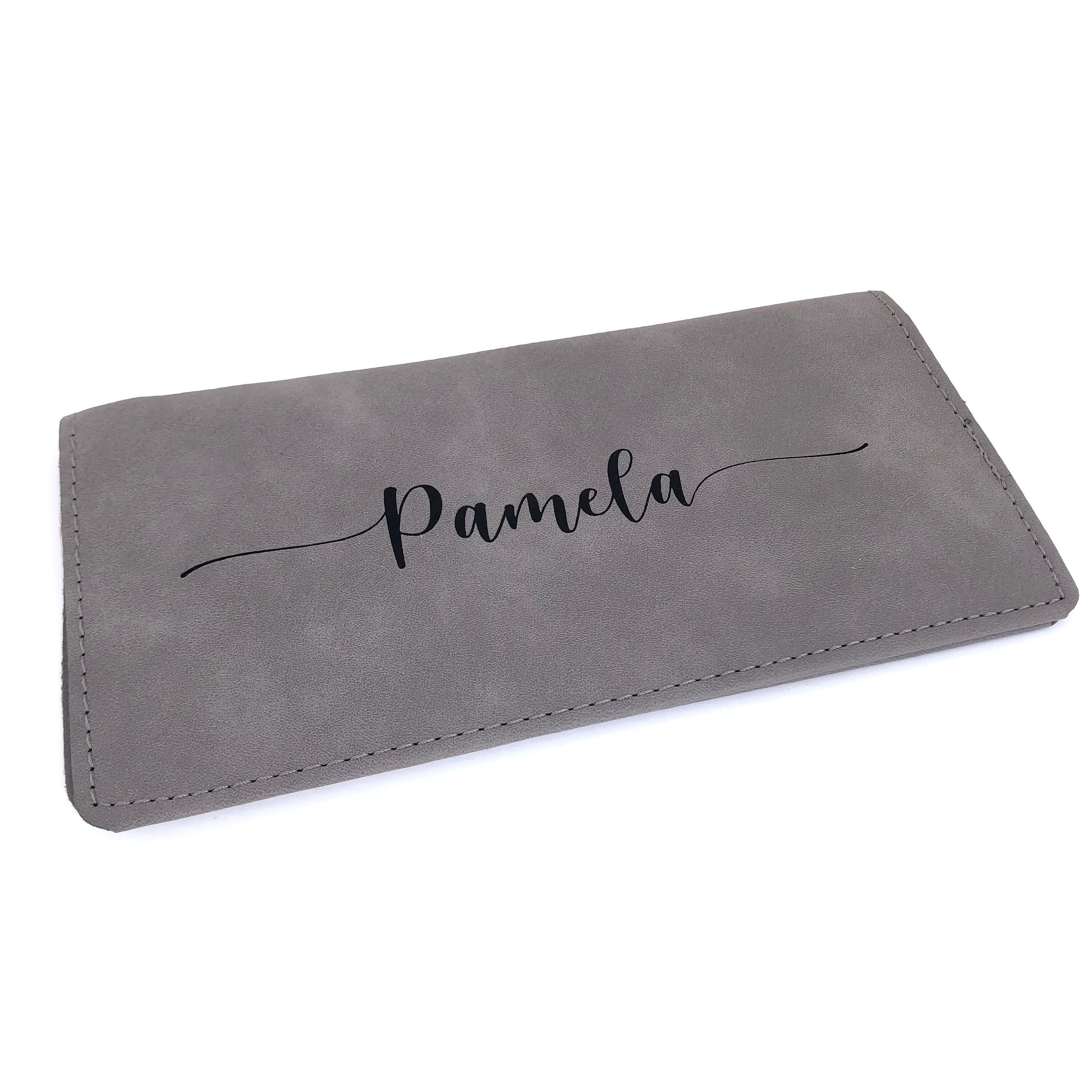 Custom Checkbook Cover Personalized in Fancy Script 6 Color Choices ...