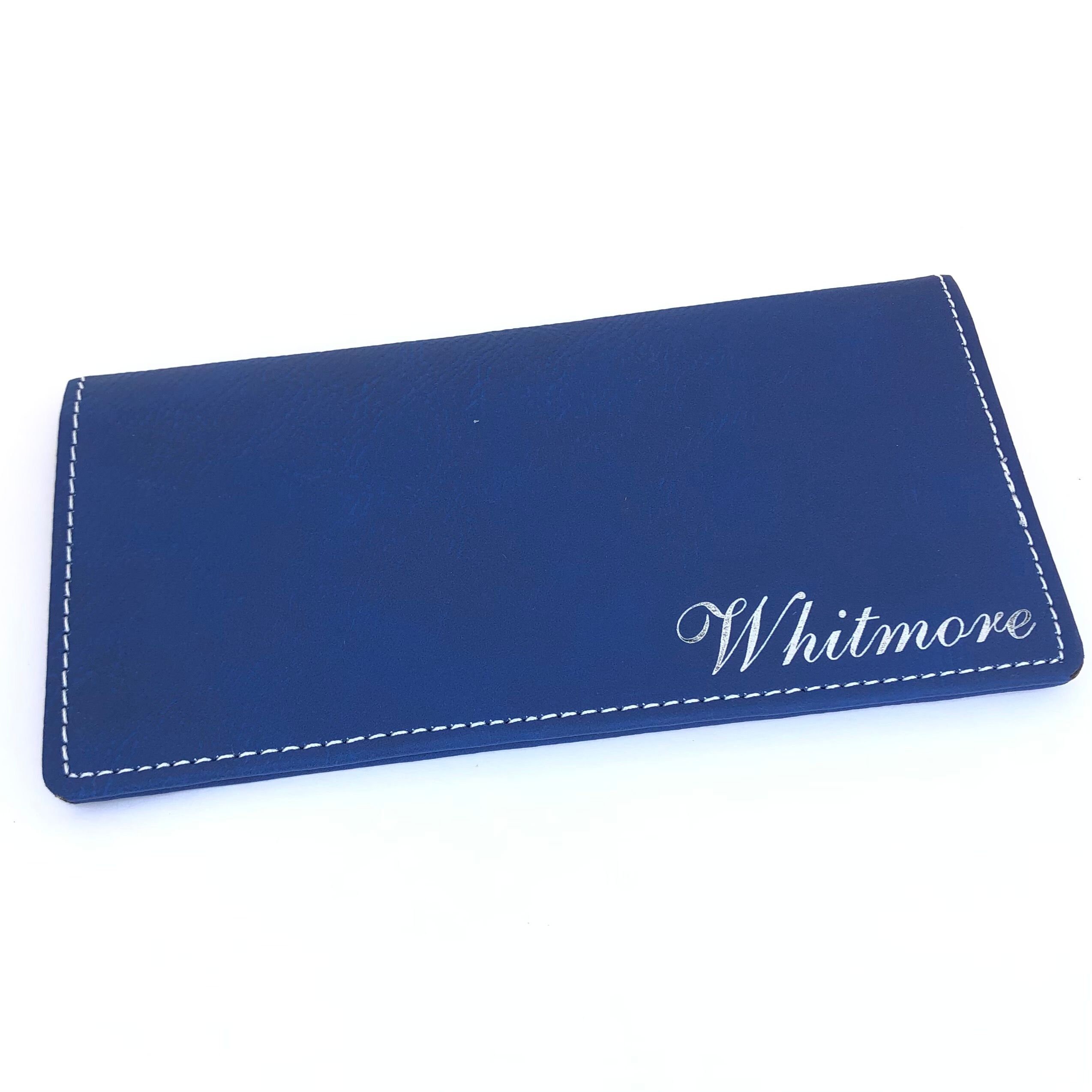 Custom Checkbook Cover Personalized in Fancy Script 6 Color Choices ...