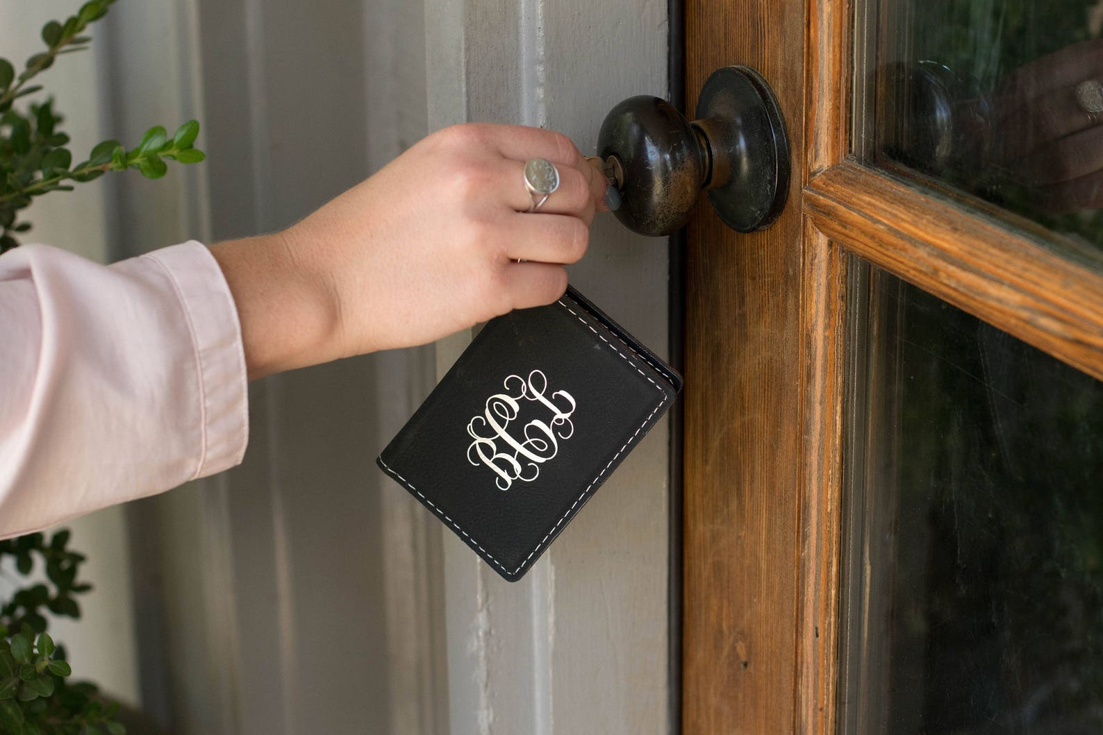 Monogrammed ID Holder Keychain Personalized Key Fob Sweet Etsy